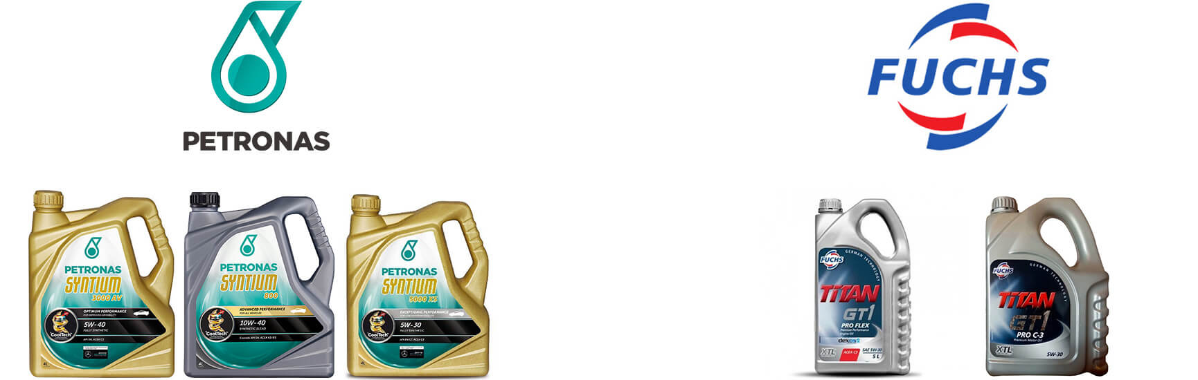 Λιπαντικά Petronas Syntium και Fuchs Titan GT1